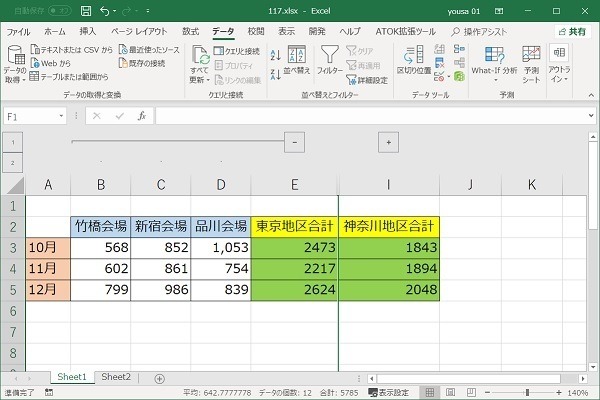 Excel 複数の列や行をグループ化する 仕事に役立つofficeの使い方 117 マイナビニュース