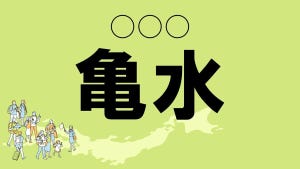 難読地名クイズ 第103回 【レベル2】香川県の難読地名「亀水」って読める?