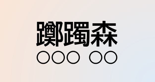 今日のクイズ この苗字 なんて読む 躑躅森 さん マピオンニュース