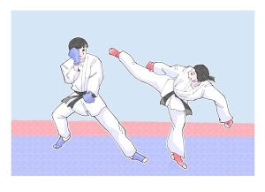 東京2020オリンピック・33競技の見どころとルールをイラストで予習! 第18回 流れるような美しい演武。電光石火の攻撃。静と動を感じる格闘技 -「空手」