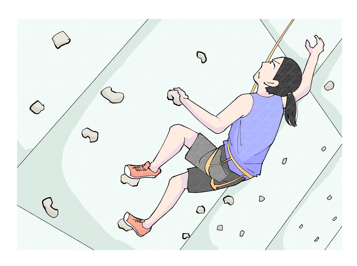 東京オリンピック 33競技の見どころとルールをイラストで予習 24 高くそり立つ壁に 自身の体ひとつで挑む選手達 スポーツクライミング マイナビニュース