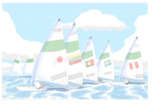 東京2020オリンピック・33競技の見どころとルールをイラストで予習! 第33回 大海原のレースを制するカギは、自然との共闘 - 「セーリング」
