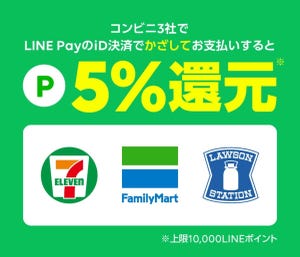 シーンで選ぶクレジットカード活用術 第158回 コンビニ3社で5%還元! LINE PayのiD決済キャンペーンを解説