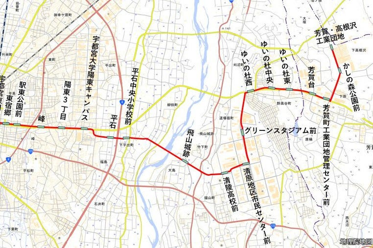 芳賀 宇都宮lrtの車両愛称 ライトライン 停留場の名称も決定 鉄道ニュース週報 275 マイナビニュース