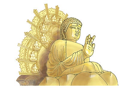 黄金を巡る旅 6 眩いばかりの黄金の輝きを放っていた 東大寺の大仏