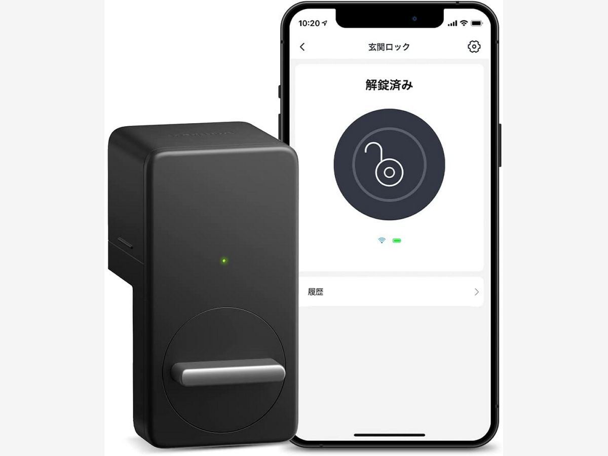 「SwitchBotスマートロック」のカラーはブラックとシルバーの2色。本体サイズは、幅59×奥行き73.2×高さ111.6mm