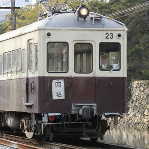 鉄道写真 コレクション2014 第22回 ことでんのレトロ電車3両編成、琴平線を走る