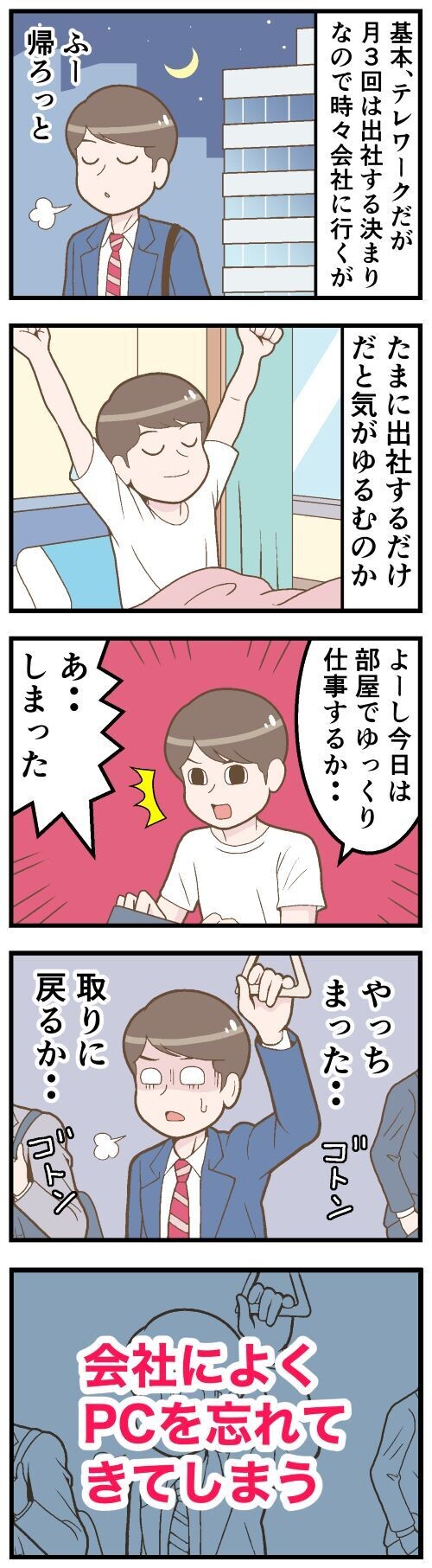 久々に出社した翌日……