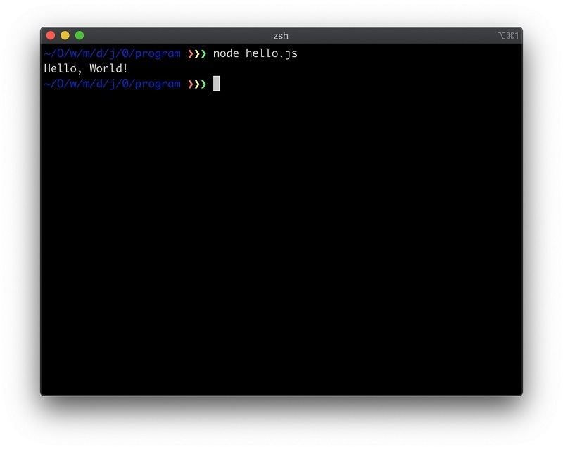 一番簡単なプログラムを実行したところ