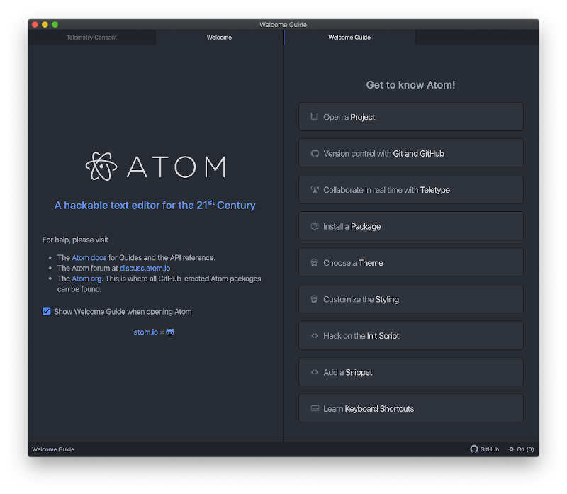 ATOMエディタはElectronで作られている