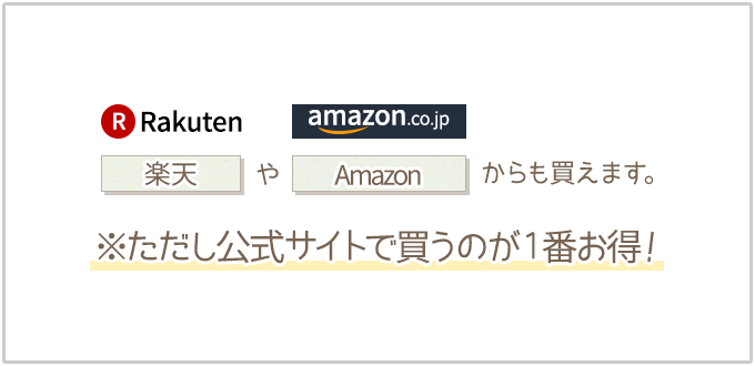 公式サイトが一番お得