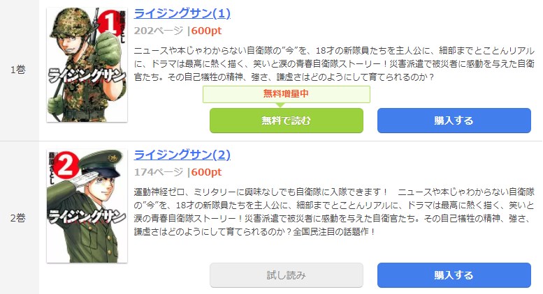 漫画 ライジングサンを全巻無料で読めるアプリや違法サイトまで調査 電子書籍比較