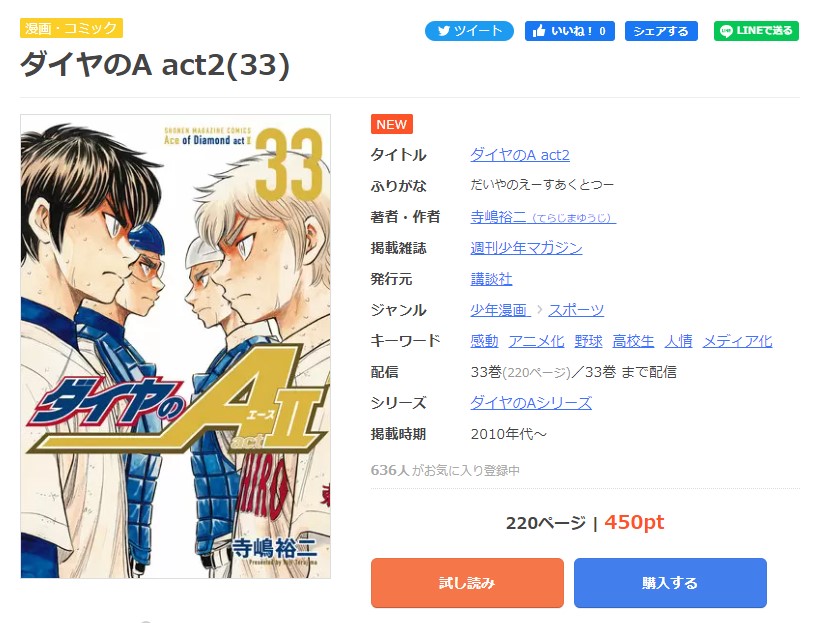 ダイヤのA actⅡ まんが王国
