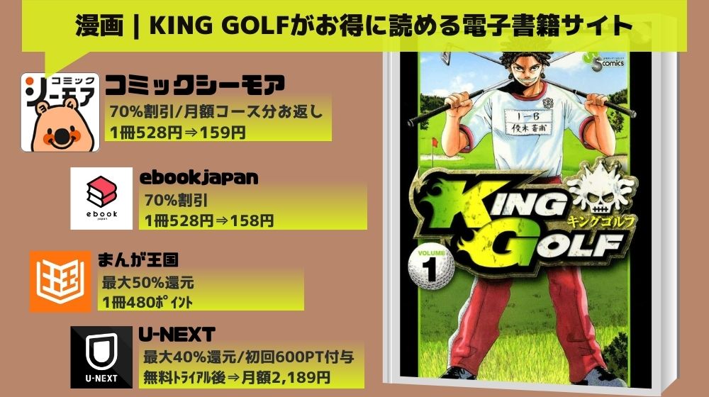 漫画｜KING GOLFを全巻無料で読めるアプリやサイトはある？違法サイト ...