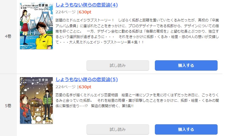 しょうもない僕らの恋愛論 まんが王国 試し読み 