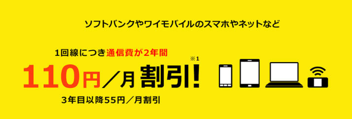 SoftBankやワイモバイルのおうち割でんきセット