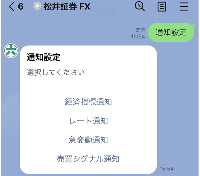 松井証券（松井証券のFX）はLINEで売買シグナルなどを受け取れる