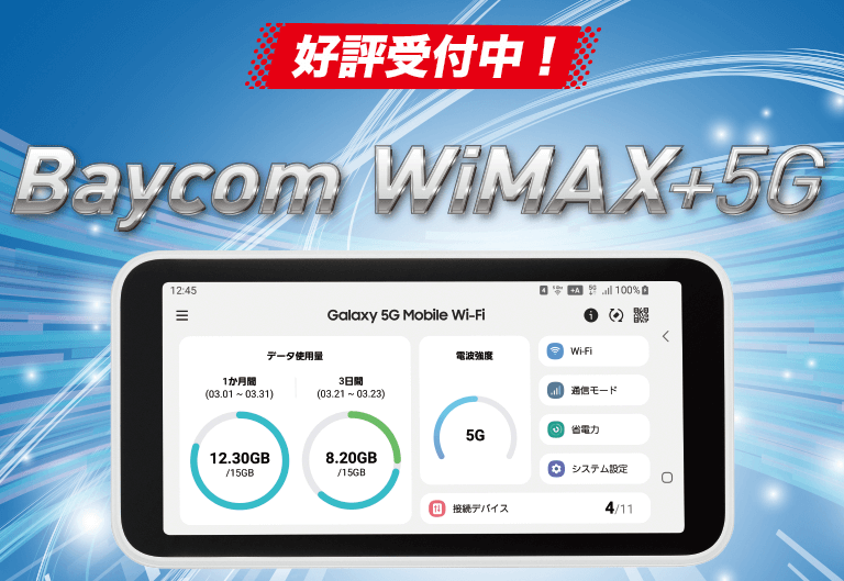 Baycom WiMAX +5G 公式サイト