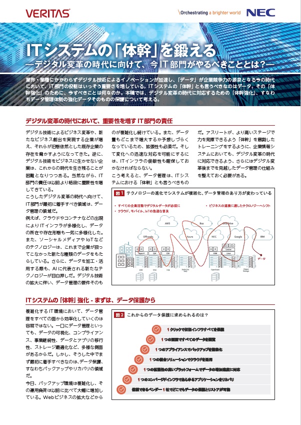 【特別企画】ITシステムの「体幹」を鍛える - デジタル変革の時代に向けて今IT部門がやるべきこととは