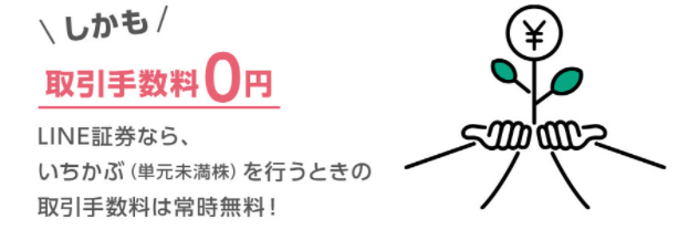 LINE証券のいちかぶの取引手数料