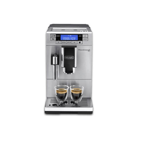 デロンギ プリマドンナ XS コンパクト全自動コーヒーマシンメタリックシルバー＆ブラック　ETAM36365MB