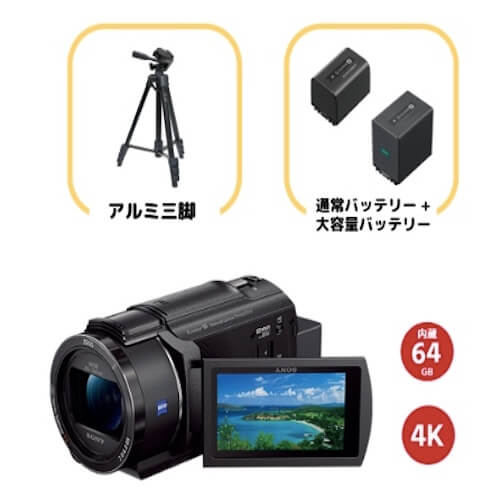 SONY FDR AX45A デジタル4Kビデオカメラレコーダー 三脚セット