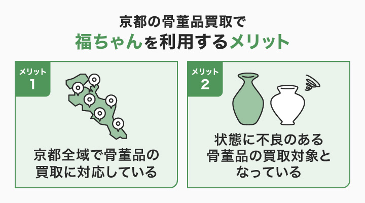 京都の骨董品買取で福ちゃんを利用するメリット