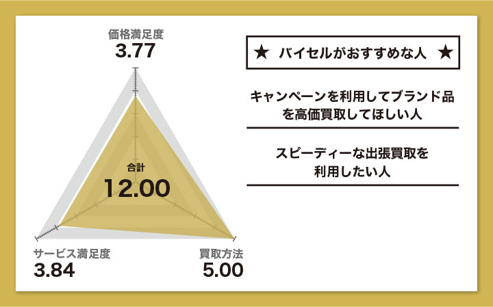 バイセルの評価とおすすめの人