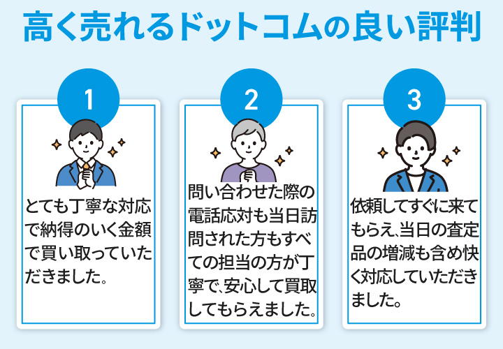 高く売れるドットコムの評判はひどい？ひどくない？怪しいか信頼できるか、口コミレビューやメリット・デメリットを紹介！ | 買取