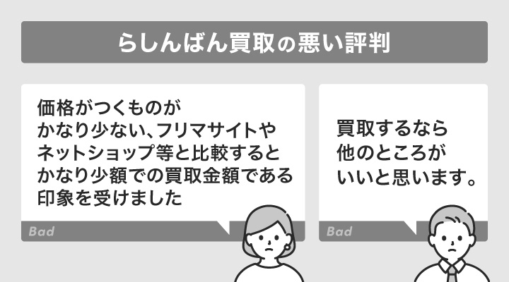 らしんばん買取の悪い評判