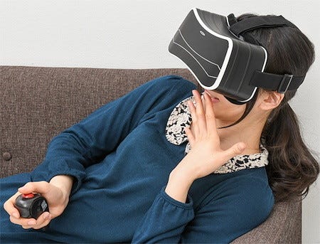 2dと3dを切替えられるvrゴーグル型プレーヤー スマホなしでも再生可能 マイナビニュース