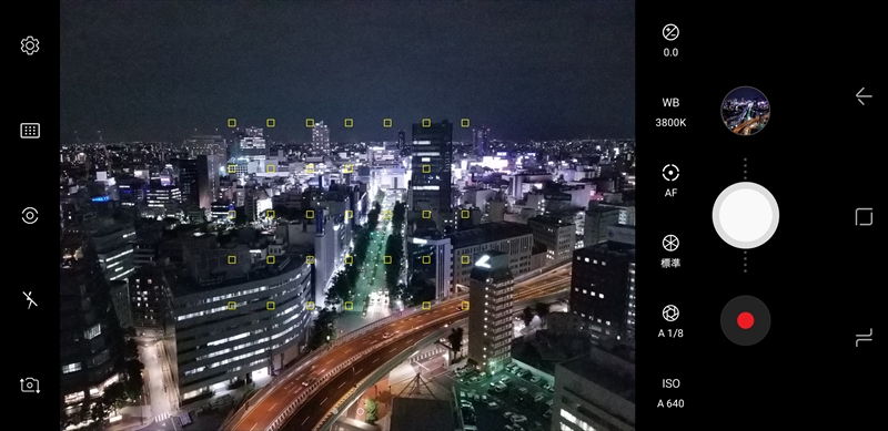 galaxy クリアランス s8 カメラ 夜景