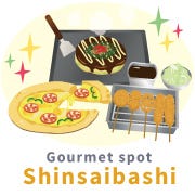 Gourmet spot shinsaibashi