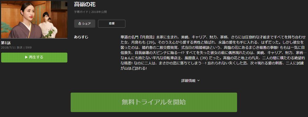 ドラマ 高嶺の花 の動画を今すぐ無料視聴できる配信サイトまとめ マイナビニュース