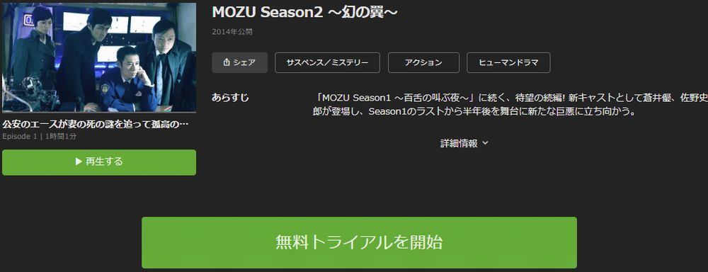 ドラマ Mozu Season1 Season2 の動画を今すぐ無料視聴できる公式動画配信サービスまとめ マイナビニュース