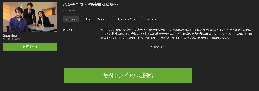 ドラマ ハンチョウ 神南署安積班 の動画を今すぐ無料視聴できる配信サイトまとめ マイナビニュース