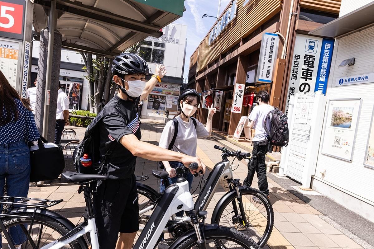 三島駅から再びサイクリングを再開