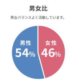 エン婚活エージェントの男女比グラフ