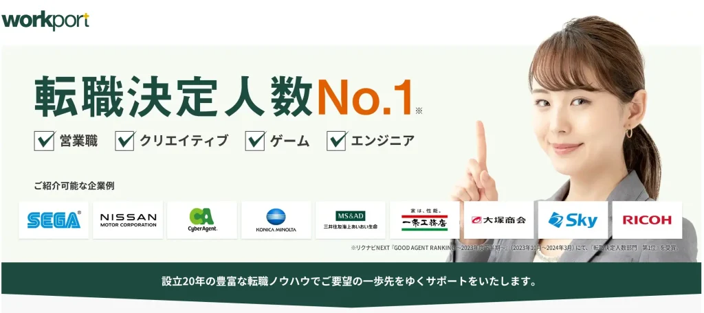 ワークポートのトップページ