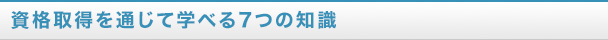 資格取得を通じて学べる7つの知識