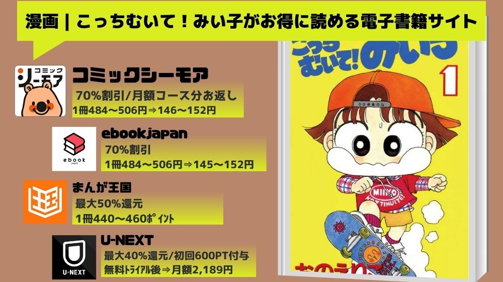 漫画｜こっちむいて！みい子を全巻無料で読めるアプリやサイトはある 