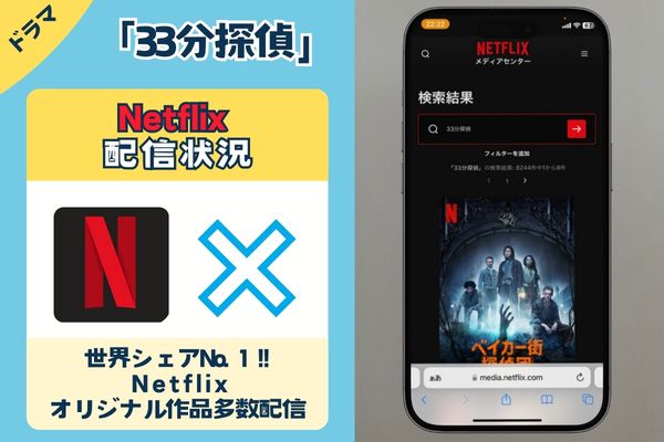 ドラマ「33分探偵」はNetflixで配信している？