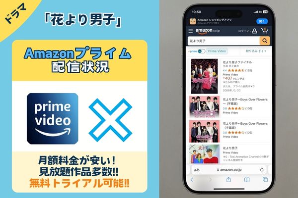 ドラマ「花より男子」はAmazonプライムで配信されている？