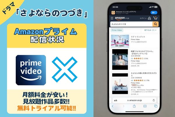 「さよならのつづき」はAmazonプライムで配信している？