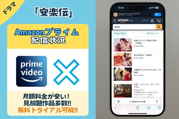 「安楽伝」はAmazonプライムで配信している？