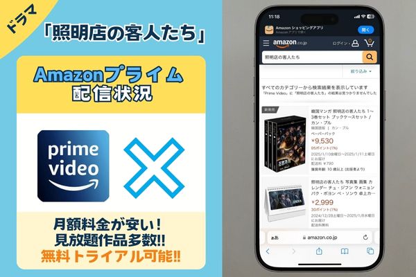 「照明店の客人たち」はAmazonプライムで配信している？