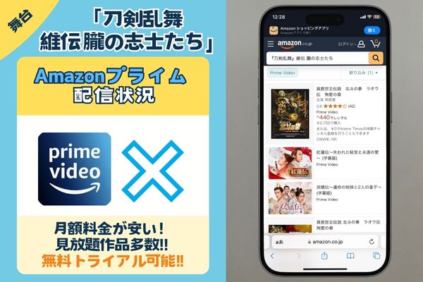 「刀剣乱舞 維伝 朧の志士たち」はAmazonプライムで配信している？