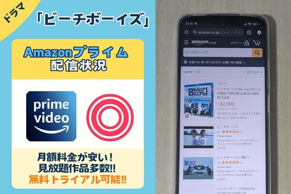 ドラマ「ビーチボーイズ」のAmazonプライム配信状況