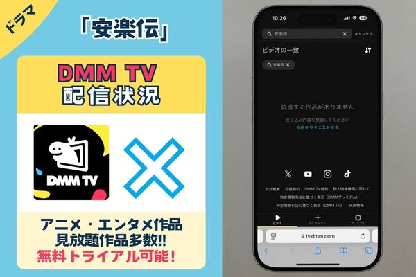 「安楽伝」はDMM TVで配信している？