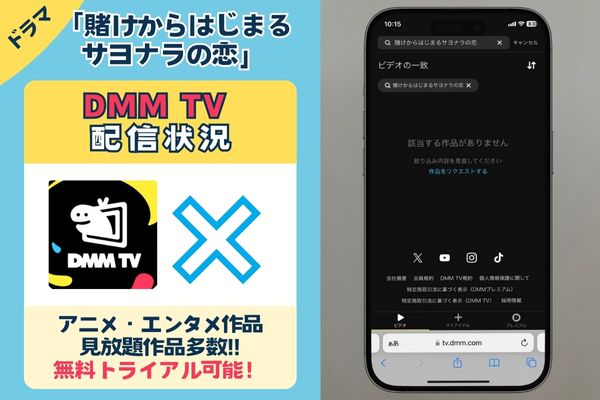 「賭けからはじまるサヨナラの恋」はDMM TVで配信している？